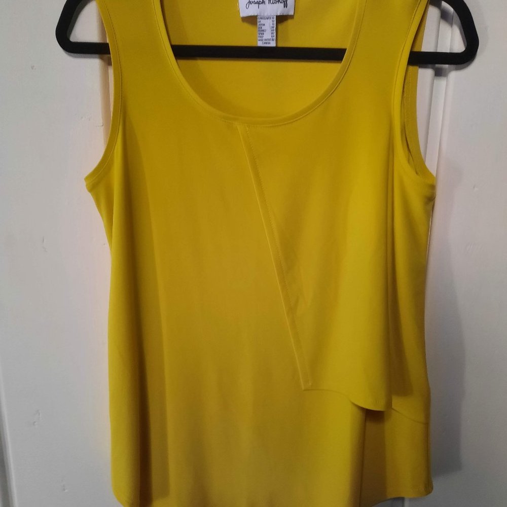 Joseph Ribkoff Yellow Sleeveless Top NWT Size 10